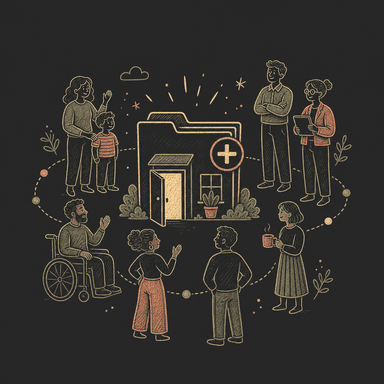 Families and teams joining a shared organization